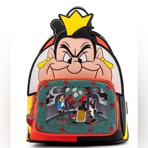 Loungefly Disney Queen of Hearts Villain Scene Mini Backpack & Zip Around Wallet
